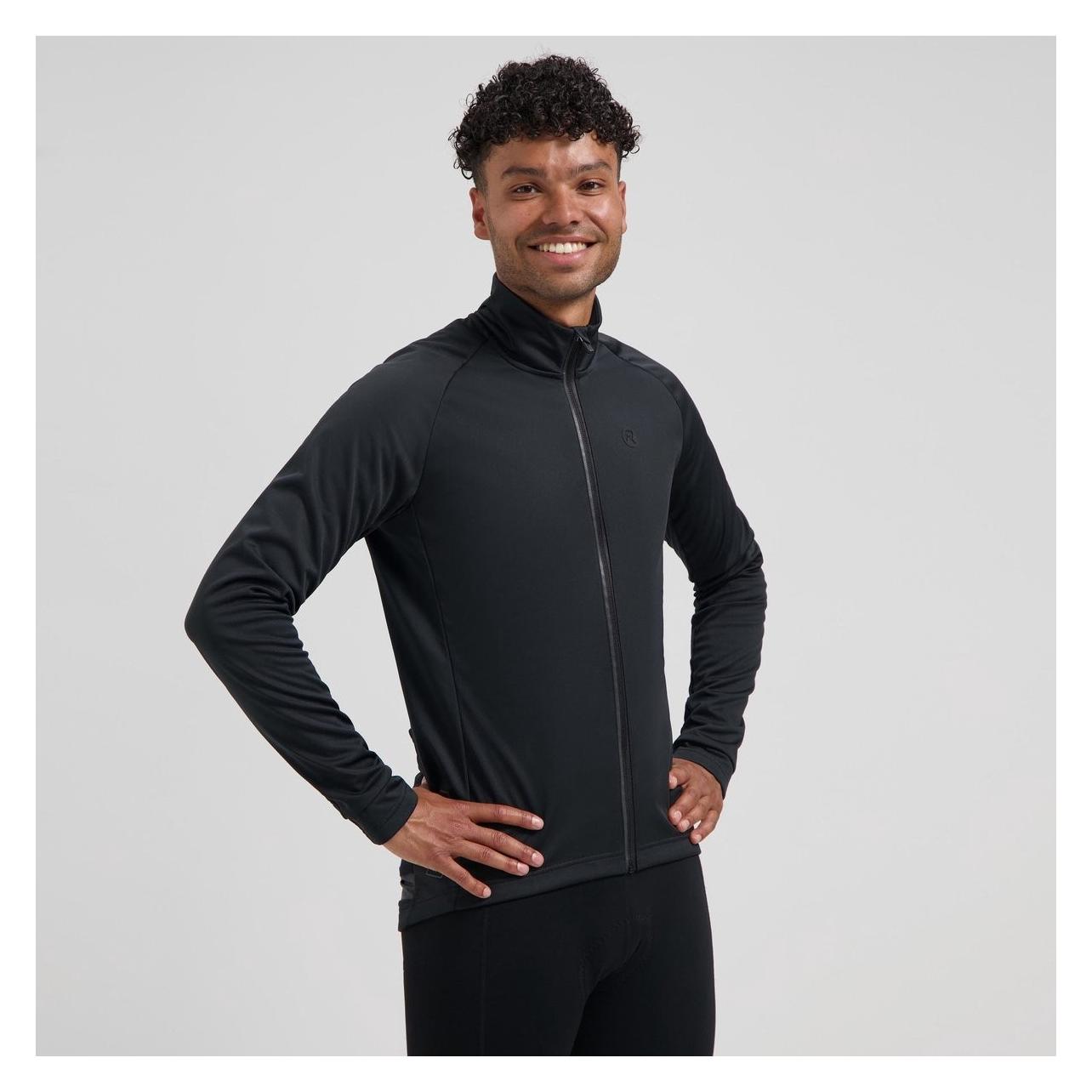 Rogelli, Herren, Velojacke, Essenzielle Winter-Fahrradjacke (3XL), Schwarz, 3XL