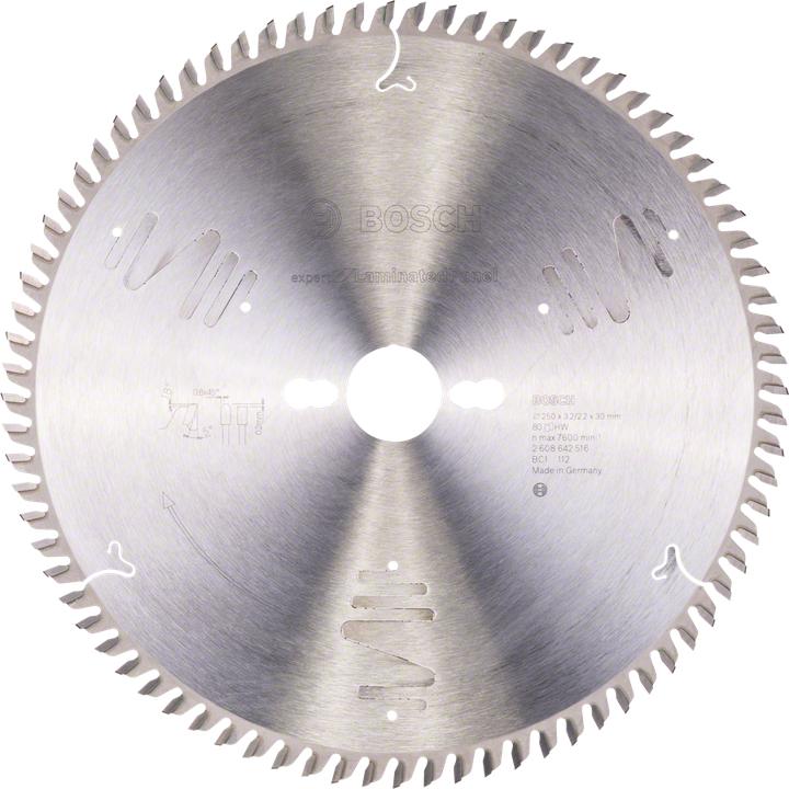 Produktbild Bosch Professional Zubehör Kreissägeblatt Expert for Laminated Panel, 250 x 30 x 3,2 mm, 80
