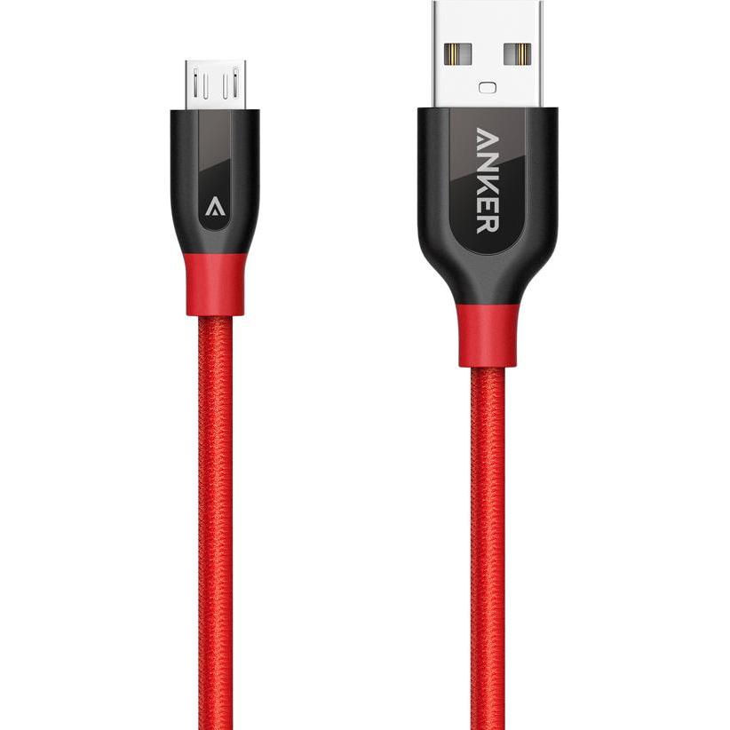 Anker PowerLine+ Cavo USB USB A Micro-USB A Rosso (0.90 m, USB 2.0), Cavo USB