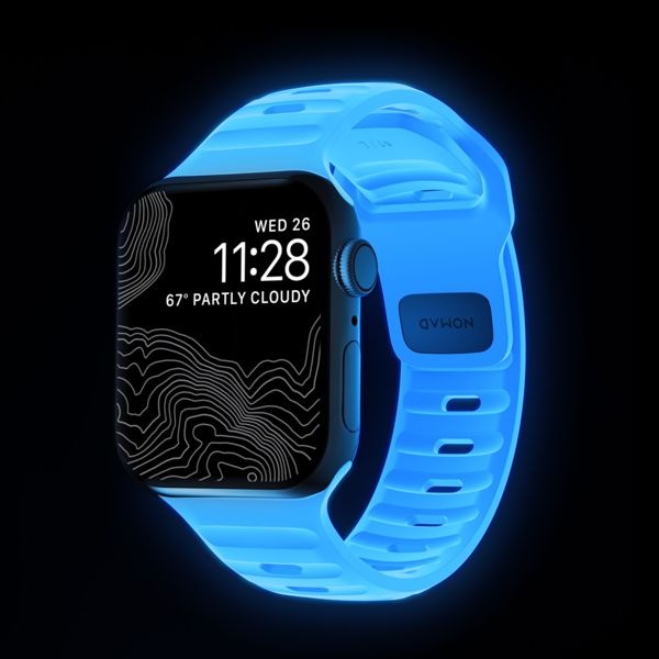 Image du produit Nomad Bande Sport 38/40/41mm Icy Blue Glow (Caoutchouc fluoré (FKM))