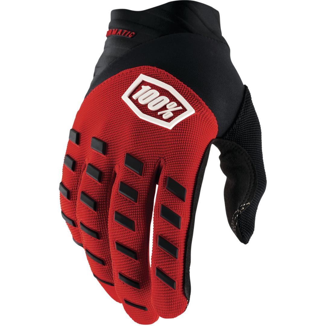 100%, Herren, Handschuhe, Airmatic Handschuhe rot-schwarz XL, Rot, (XL)