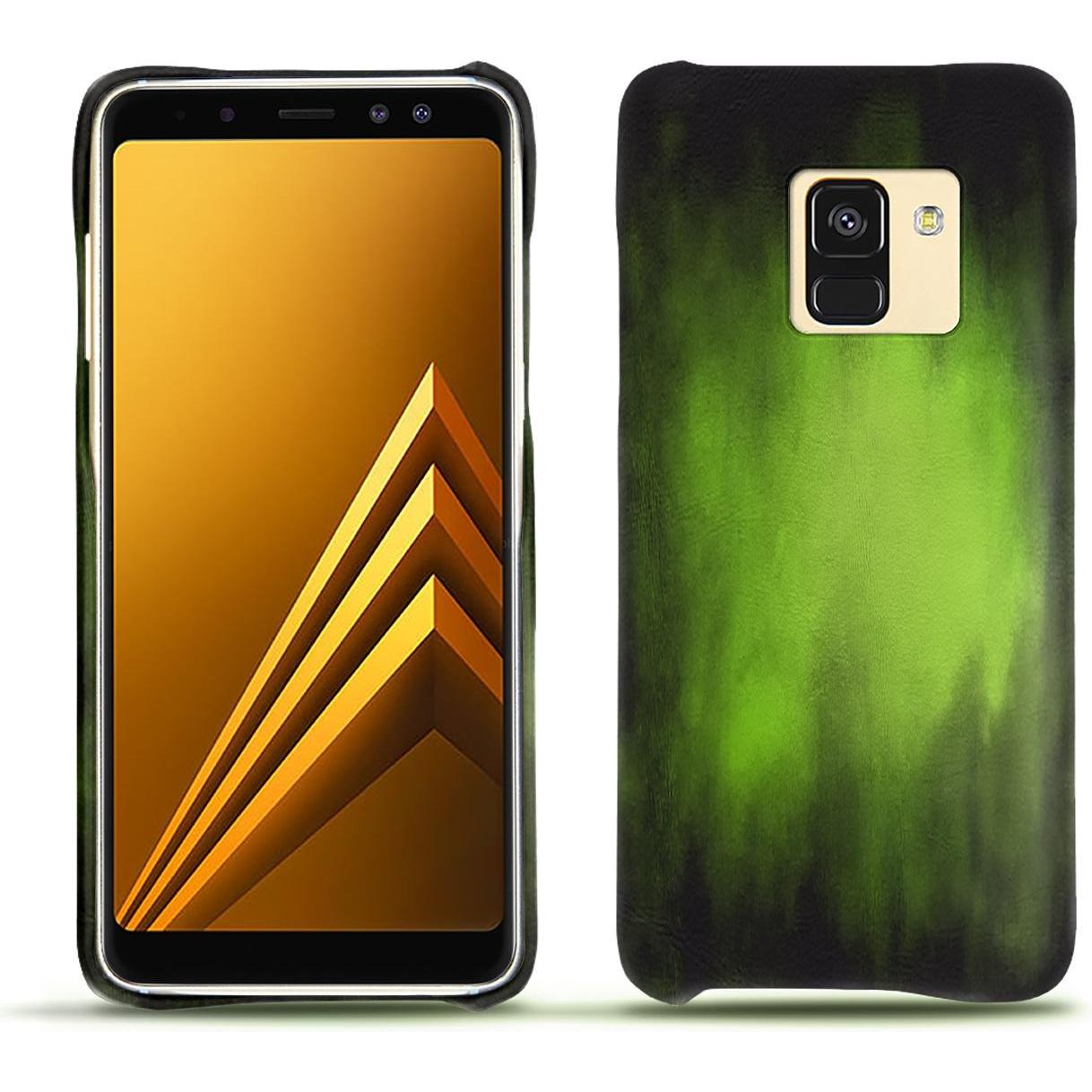 Noreve Lederschutzhülle (Samsung Galaxy A8+), Smartphone Hülle, Grün