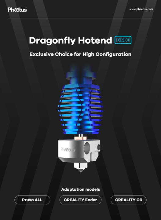 Actual product image Phaetus Dragonfly hot-end BMO (Hotend)