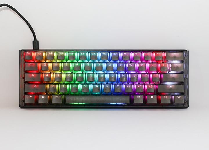 Produktbild Ducky One 3 Aura Black Mini Gaming Tastatur, RGB LED - MX-Speed-Silver (US) (Eng. Int., Kabelgebunden)