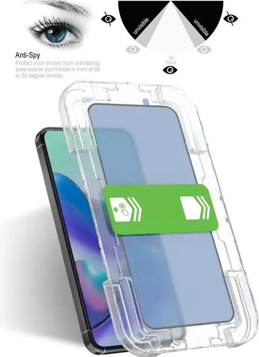 Produktbild Protectorking 1x Echtes Tempered 9H Panzerhartglas Blickschutz (1 Stück, Apple iPhone 13 Pro)