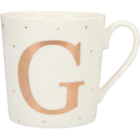 Depesche, Tasse, Kaffeebecher Buchstabe G weiss/gold 0,3 l (300 ml, 1 x)
