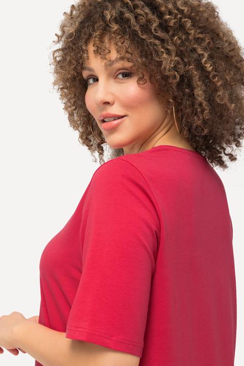 Produktbild Ulla Popken T-Shirt, A-Linie, Rundhalsausschnitt, Halbarm (60)