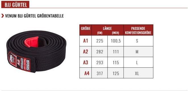 Produktbild Venum Gürtel BJJ (XL)