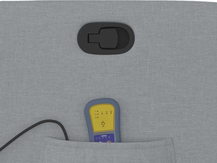 Actual product image vidaXL Massage chair with stand-up aid Light grey fabric