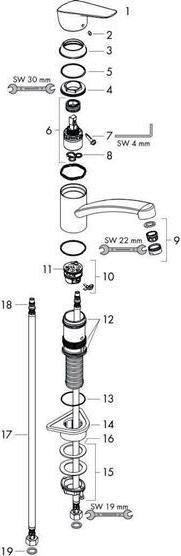 Produktbild hansgrohe Logis M31 Einhebel-Küchenarmatur 120, CoolStart, wassersparend, 1 Strahlart
