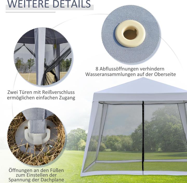Image du produit Outsunny Pavillon avec moustiquaire (300 cm, 300 cm)