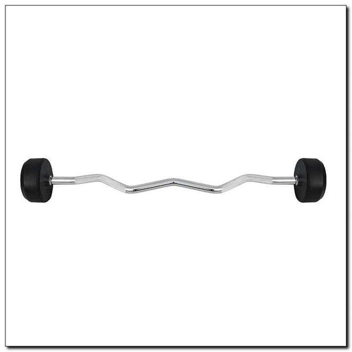 Actual product image HMS GSL50 fixed barbell/rubberised broken bar 50 kg