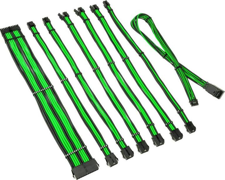 Immagine prodotto Kolink Kit di prolunghe per cavi intrecciati Core Pro 12V-2x6 Tipo 1 - Verde veleno (0.60 m)