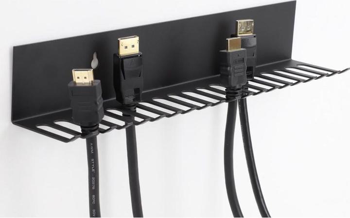 Image du produit Delock Porte-câbles 318 x 65 mm pour montage mural noir (0.32 m)