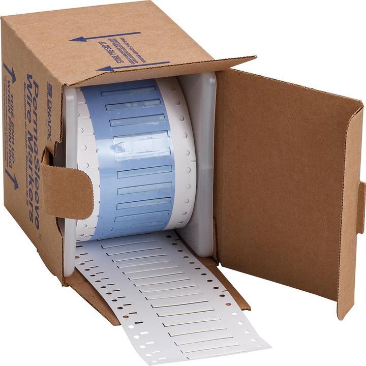 Produktbild Brady PS-094-150-WT-S-, B-342, Permasleeve, wärmeschrumpfd. Polyolefin, Weiss, 12,7 x 4,62mm, für K (1.27 cm)