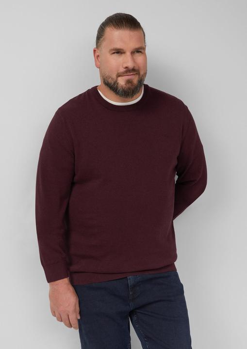 Actual product image s.Oliver Strickpullover Baumwollpullover mit Logo-Stickerei (5XL)