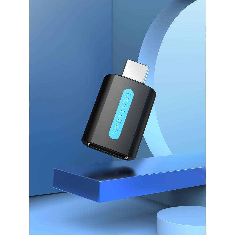Thumbnail - Vention CDTB0 (USB 2.0, 1.80 cm), Data + Video Adapter, Schwarz