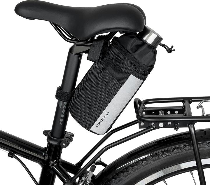 Actual product image Wozinsky thermal water bottle bag for bike or scooter 1l black (WBB29BK) (1 l)