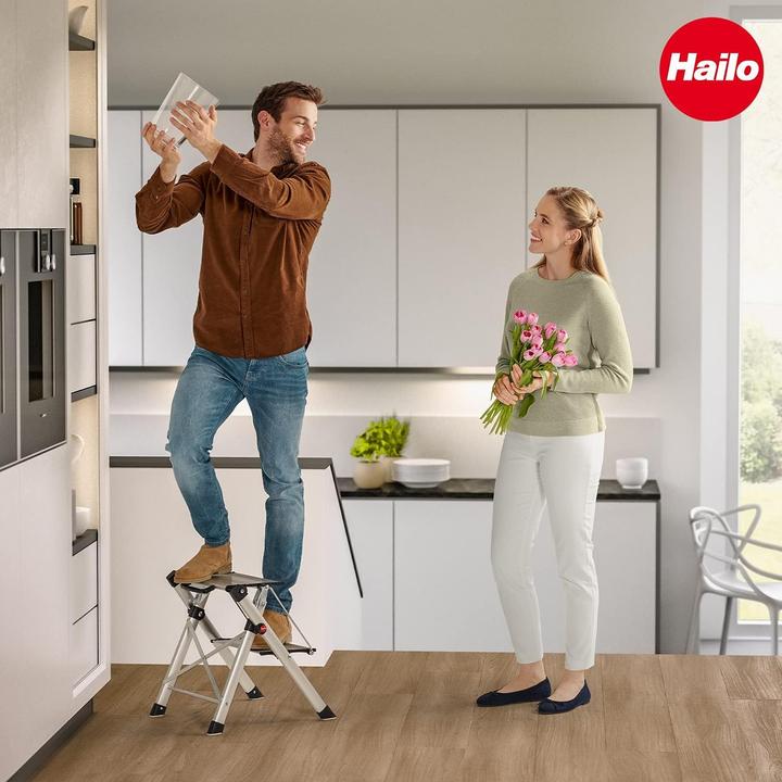 Image du produit Hailo MK80 ComfortLine, escabeau confort, 2 marches (Escabeau, 46 cm)