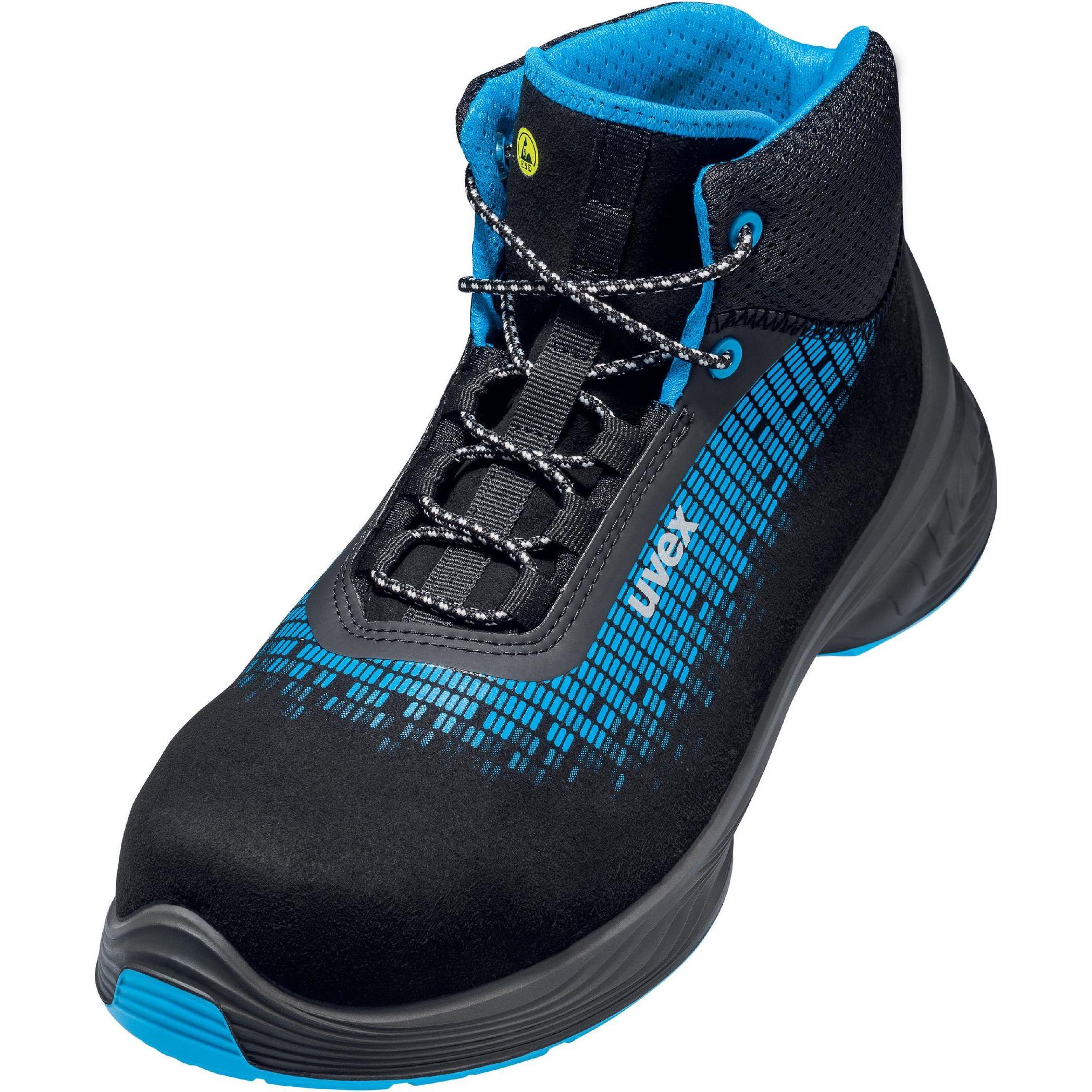 Uvex Safety, Sicherheitsschuhe, 6833944 Sicherheitsstiefel S2 Schuhgrösse (EU): 44 Blau, Schwarz 1 Paar (S2, 44)
