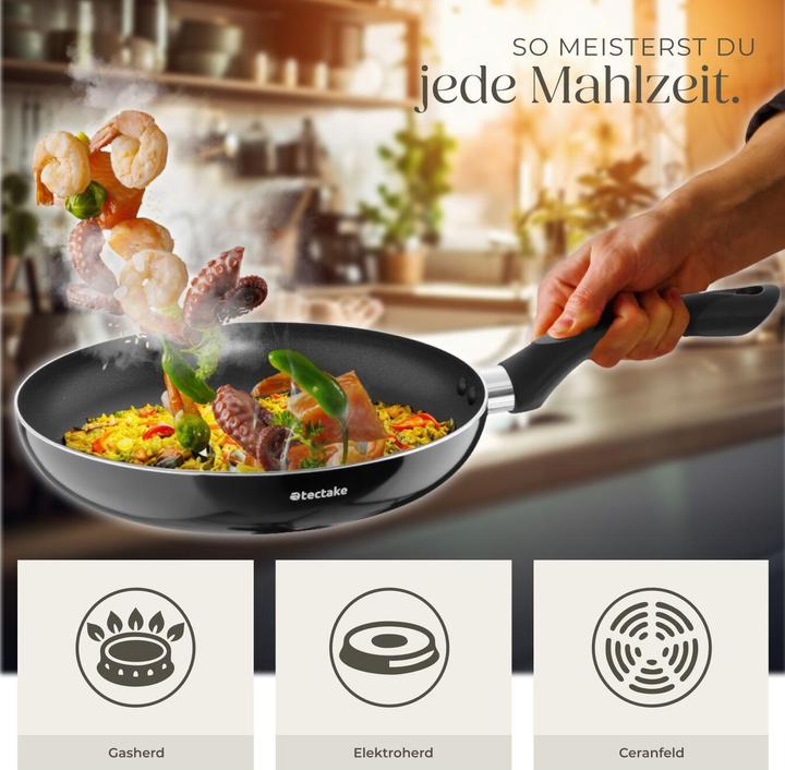 Image du produit tectake Set de pots Varese, en aluminium avec capuchons en vetro, 15 pièces (26 cm, Ensemble de casseroles et de poêles de cuisson, Aluminium)