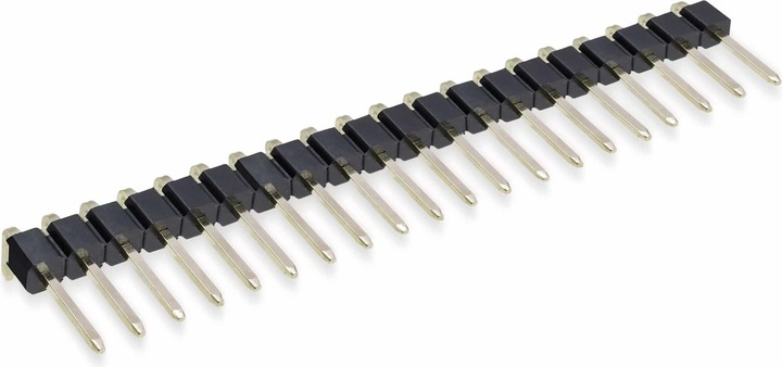 Produktbild Eneroid Stiftleiste, 1 x 20, 2,54 mm, gewinkelt, 0,8µ Au (Gold), 5 Stück