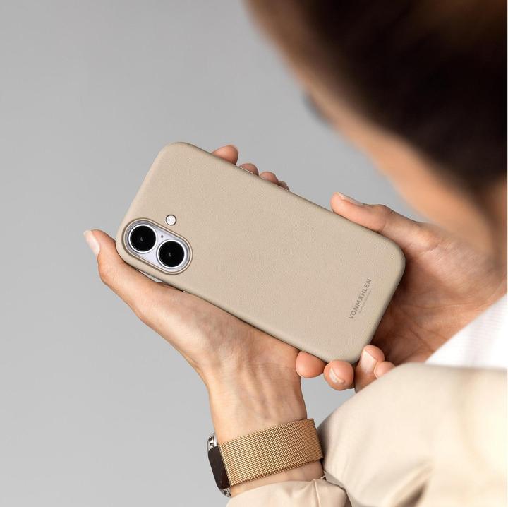 Actual product image Vonmählen Back Cover Like Leather iPhone Air Cream, Grundfarbe (Apple iPhone Air)