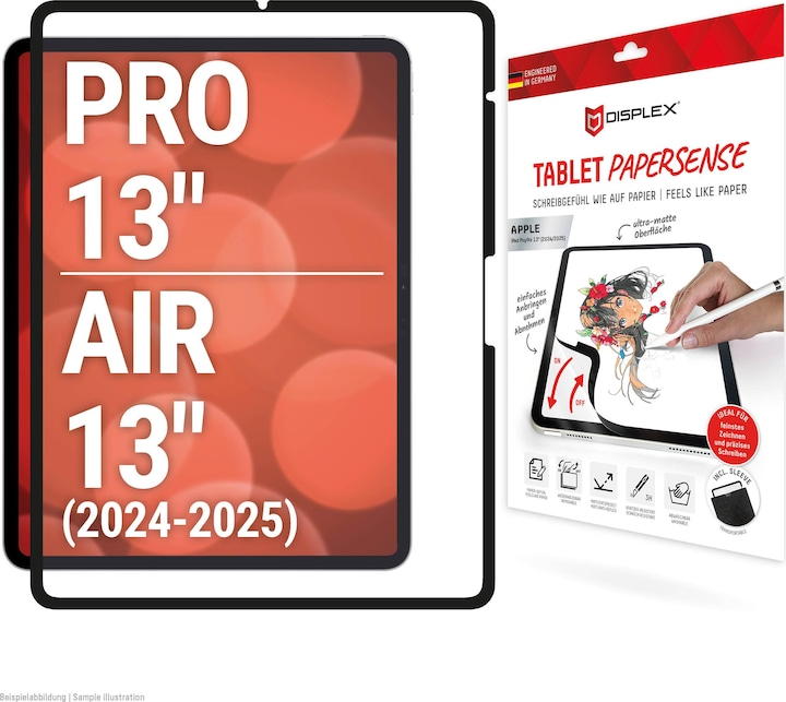 Displex Tablet Papersense, Tablet Paper Feeling Schutzfolie (1 Stück, iPad Pro 13 2024 (M4), iPad Air 13 2024 (M2))