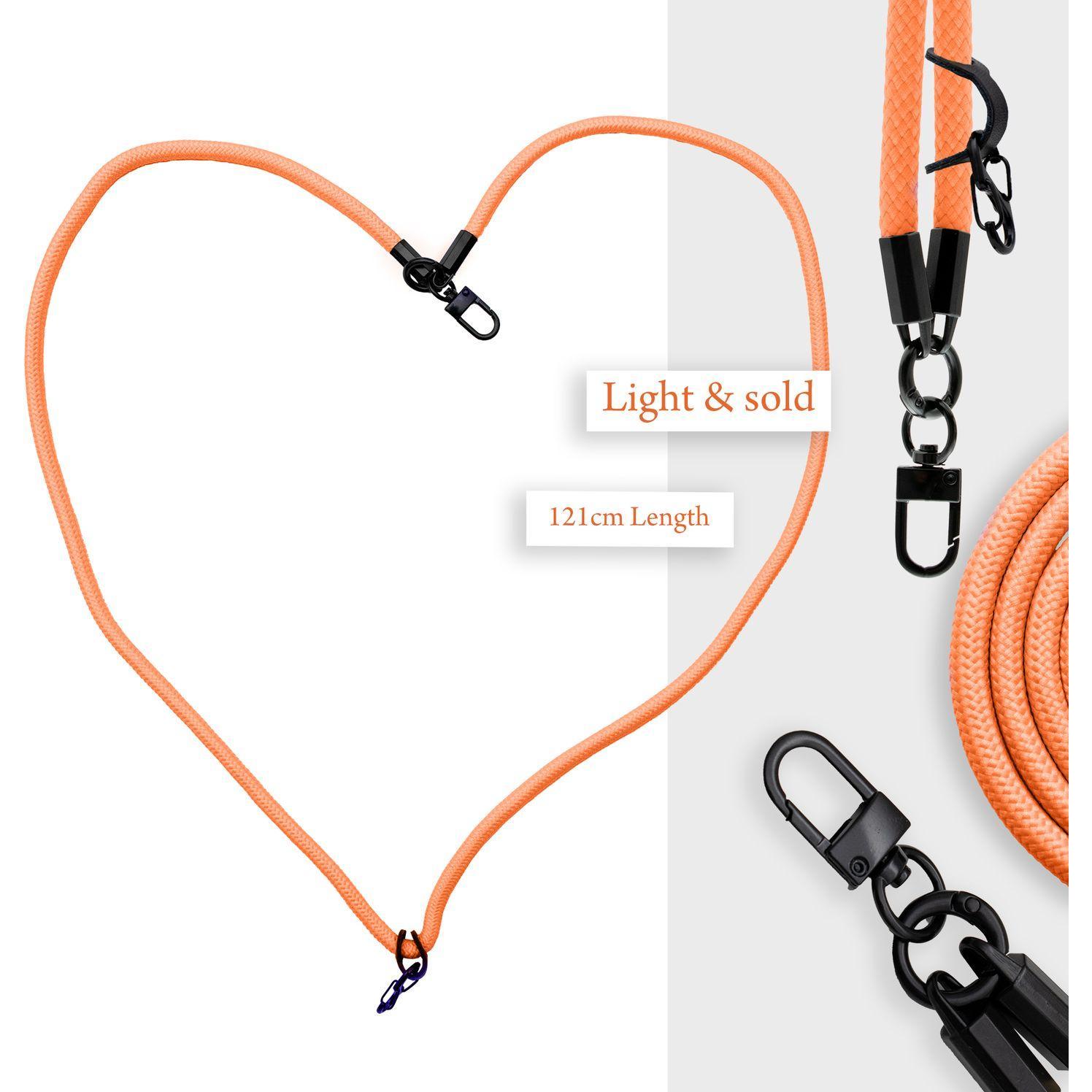 Cadorabo Handykette für Lenovo Tab E10 (10.1) Necklace Hülle mit verstellbarem Kordelband, Tablet Halterung, Orange