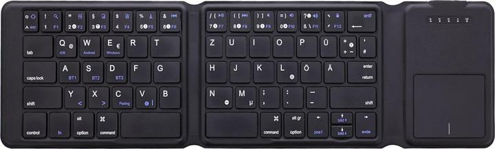 Actual product image InLine ® Faltbare Bluetooth Tastatur mit Touchpad, schwarz (DE, Wireless)