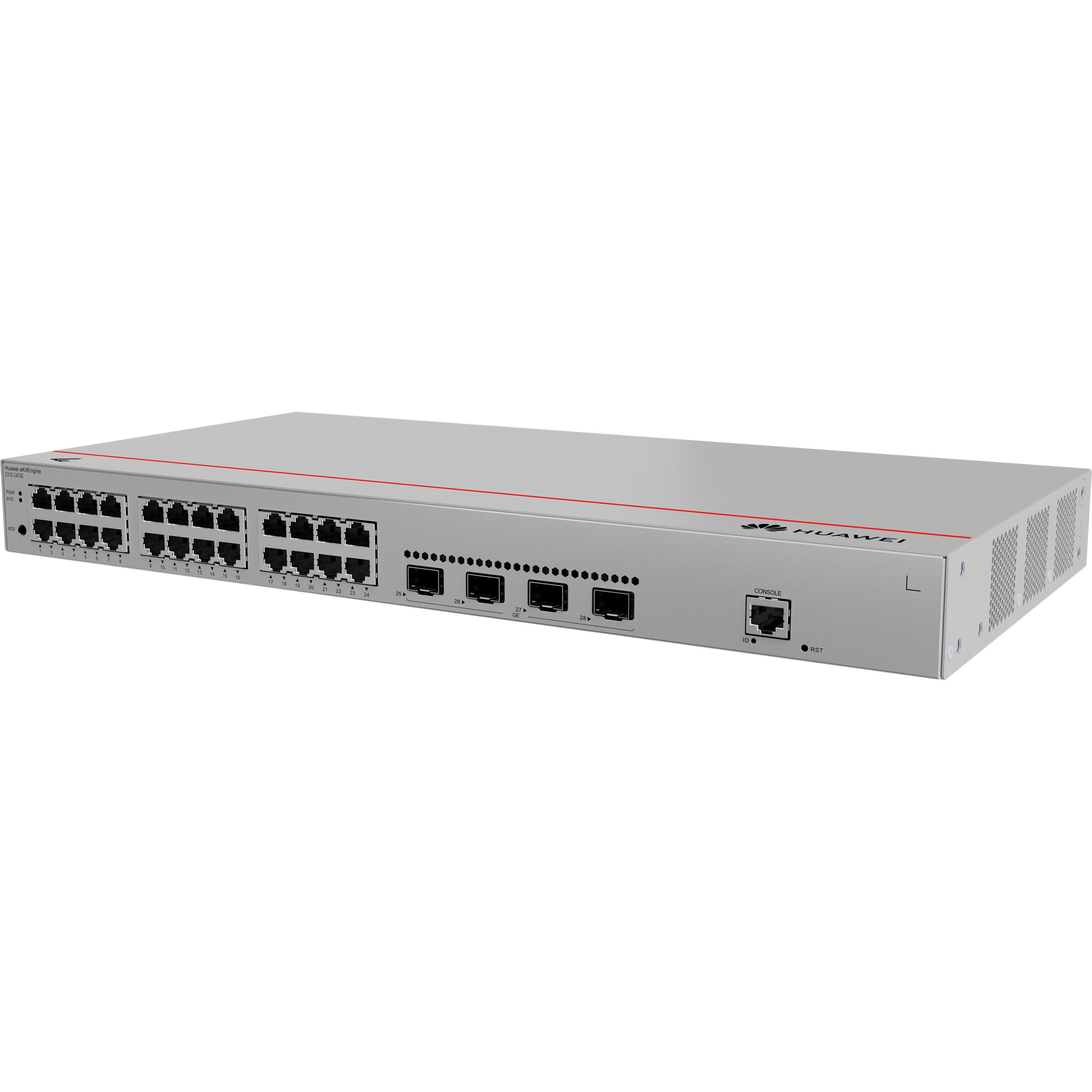 Huawei Ekit Switch S310-24T4S (24 Ports), Netzwerk Switch, Grau