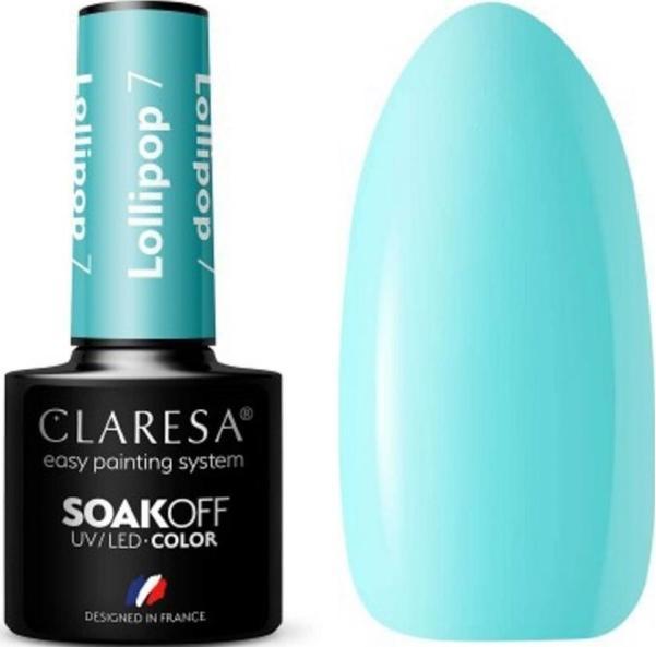 Image du produit Claresa 7 Lollipop Vernis à ongles UV 5ml (Bleu, Vernis semi-permanent)