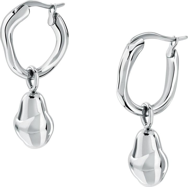 Trussardi Round earrings 2 in 1 made of steel T-Design TJAXA16 (Stahl)