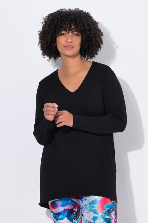 Image du produit Angel of Style T-shirt en maille, manches longues, coupe évasée (48)
