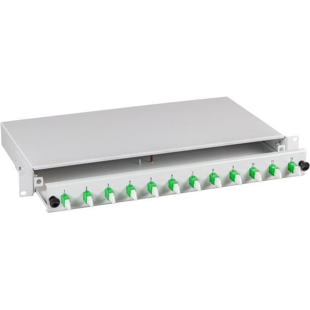 S-Impuls Scatola di giunzione per patch panel in fibra ottica, 19", 12xE2000/APC, 9/125um, Accessori per server