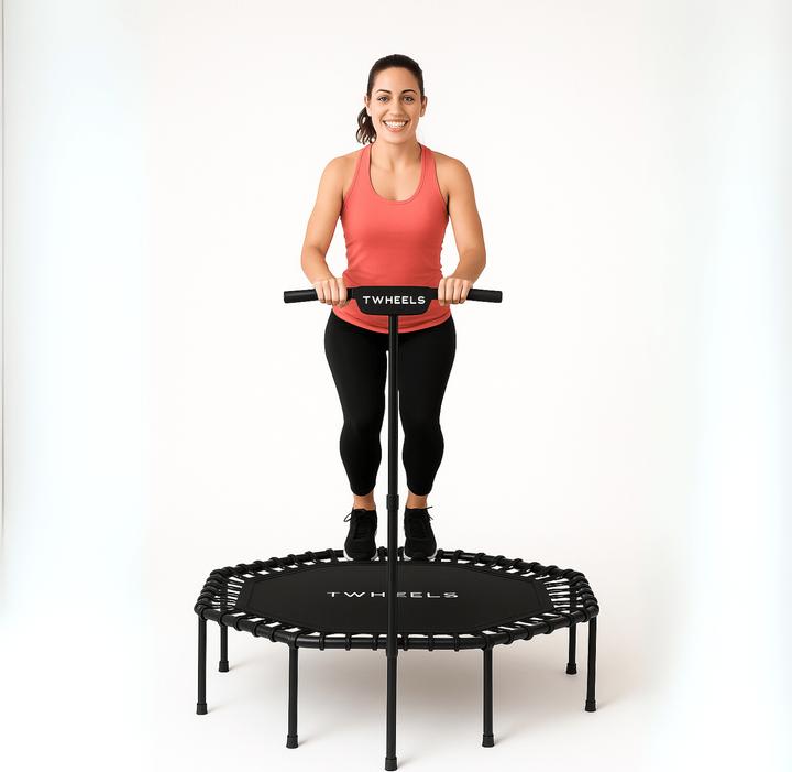 Image du produit Twheels Trampoline de fitness – hauteur réglable avec poignée en T et suspension à élastique
