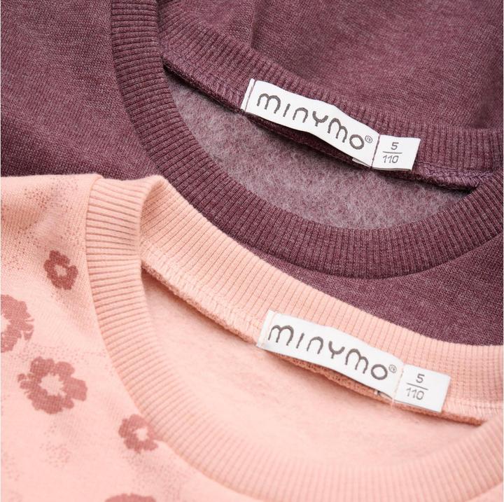 Produktbild Minymo Sweat-Kleid 2er Set Misty Rose Gr. 104 (104)