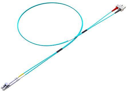 Actual product image RS PRO Patchcord Multimode LC - SC Aqua 5m (S/FTP, CAT7, 0.21 m)