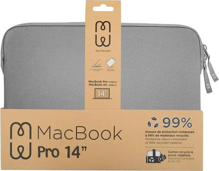 Produktbild MW Sleeve Mbp14 Basics Life Gry/Wht (14", Apple)