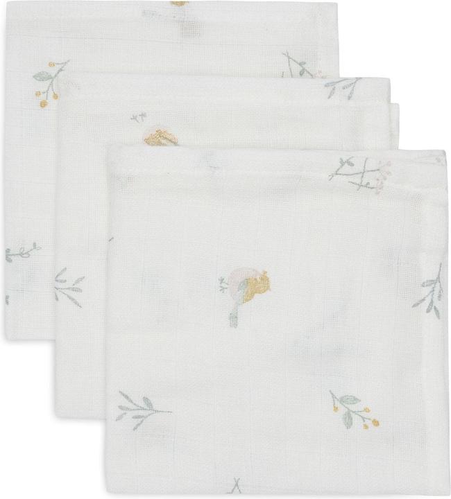 Jollein Set de 3 mouchoirs en papier Lovely Birds 31 cm x 31 cm (31 cm, 31 cm)