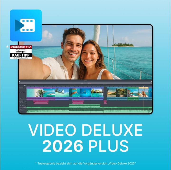 Magix Video deluxe 2026 Plus Download Code (1 User, 1 Geräte/User, unbegrenzt)