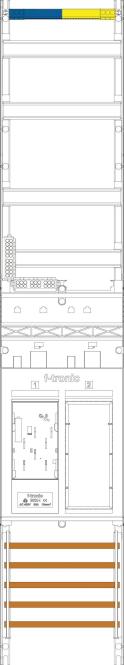 Produktbild F-Tronic Zählerfeld 1-feldrig E43 H=1350mm 1-eHZ 1Res. 7143000