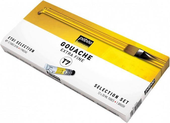 Pebeo Gouache T7 Extra Fine Etui Selection 12 tubes (20 ml)