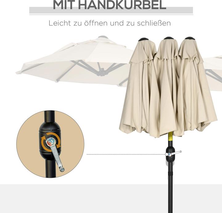 Actual product image Outsunny Parasol (1.47 m)