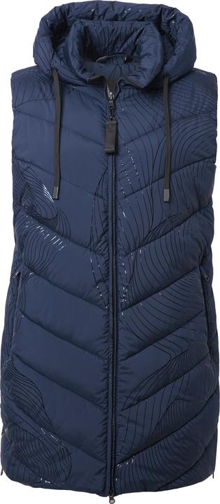 Actual product image Ulla Popken HYPRAR Tonal Print Quilted Vest (58)