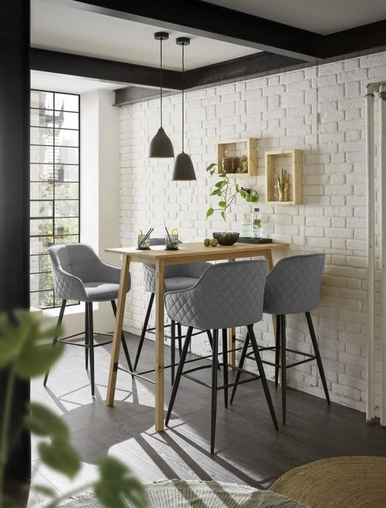 Actual product image Stolkom Set of 2 EMMA bar stools swivel 180 ° metal/velvet fabric