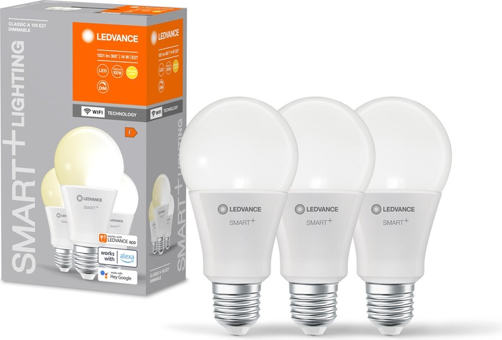 Immagine prodotto Ledvance Smart+ Wifi Classic (E27, 14 W, 1521 lm, 3 x, F)