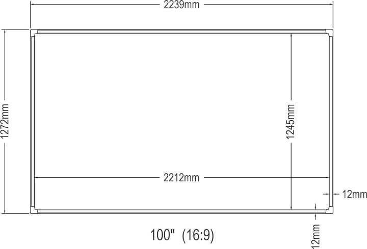 Produktbild En.Casa Projektionsleinwand Väkhoga 100 Zoll 16:9 wandhängend (100", 16:9)