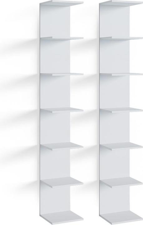 Produktbild Vicco Wandregal Kinderzimmer Paolo, Weiss, 30 x 190 cm 2er Set (30 x 28 x 190 cm)