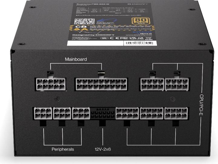 Actual product image Endorfy PSU Supremo FM6 80+ Gold 850 W (850 W)